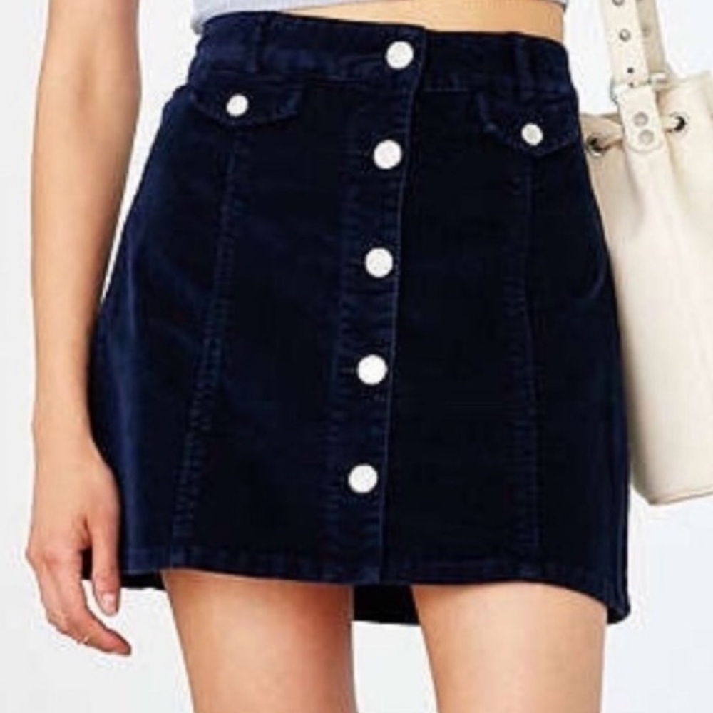 Urban Outfitters Corduroy Button Skirt